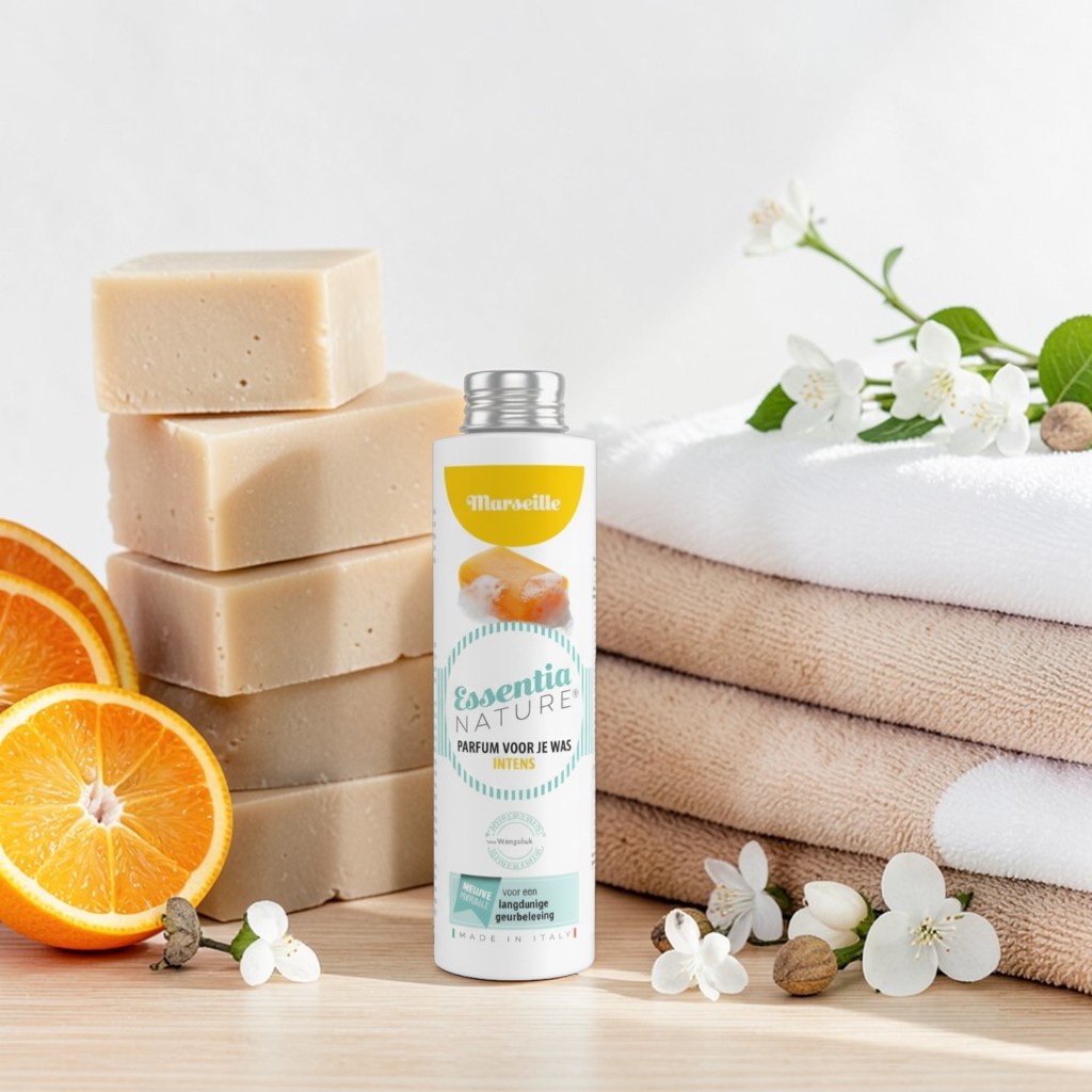 De geur van Marseillezeep Intens is fris, krachtig en zonnig. Citrus, bloemen en kruiden komen samen in een klassieke geur met meer diepte en intensiteit.