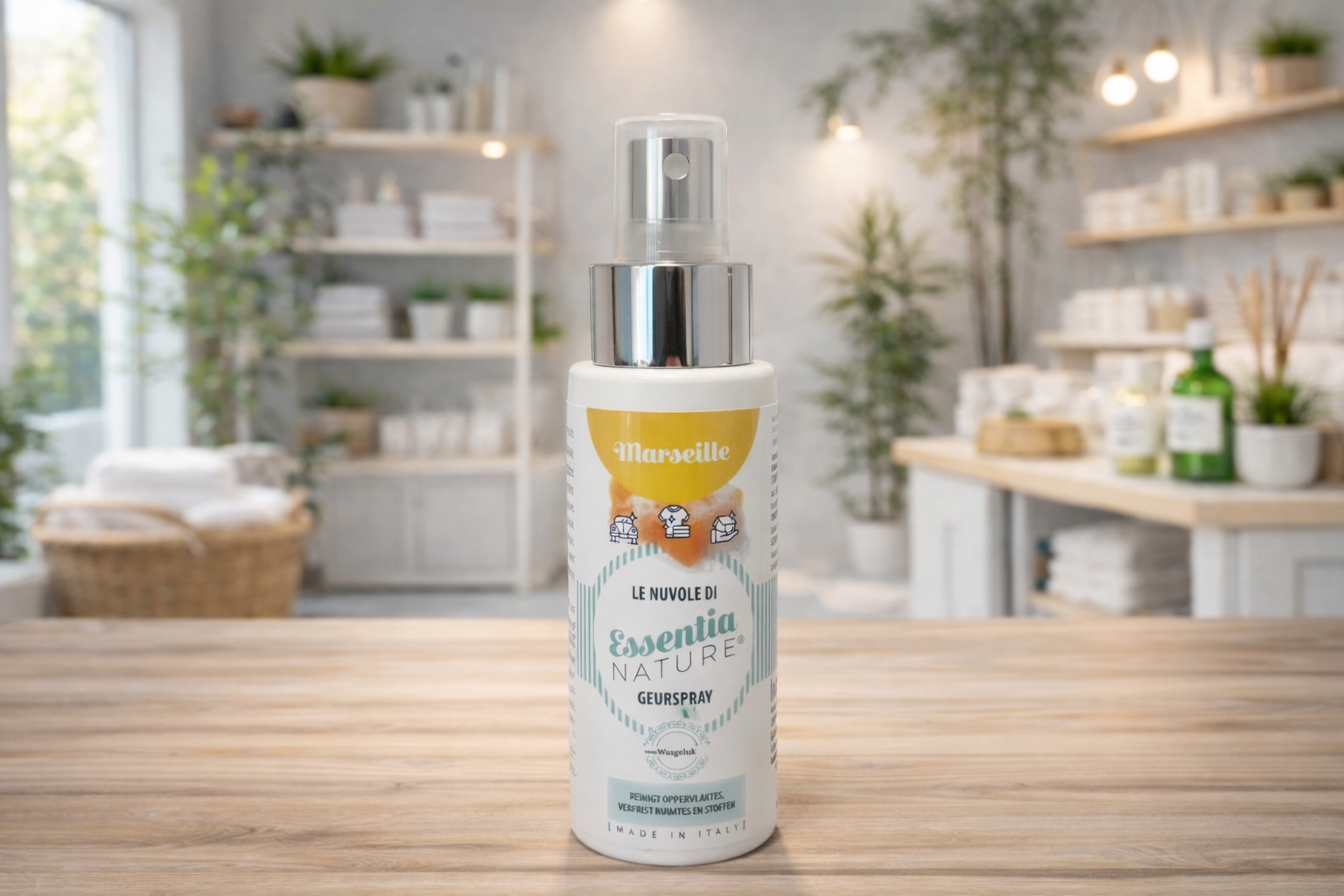 Cloud Marseille 50ml – Deze compacte reinigingsspray is perfect voor onderweg. De frisse, schone en licht zeepachtige geur van Marseille reinigt effectief en laat je kleding en kleine oppervlakken langdurig fris en verzorgd ruiken. Dankzij het handige formaat neem je hem makkelijk mee in je tas, ideaal voor een snelle opfrisbeurt waar je ook bent.