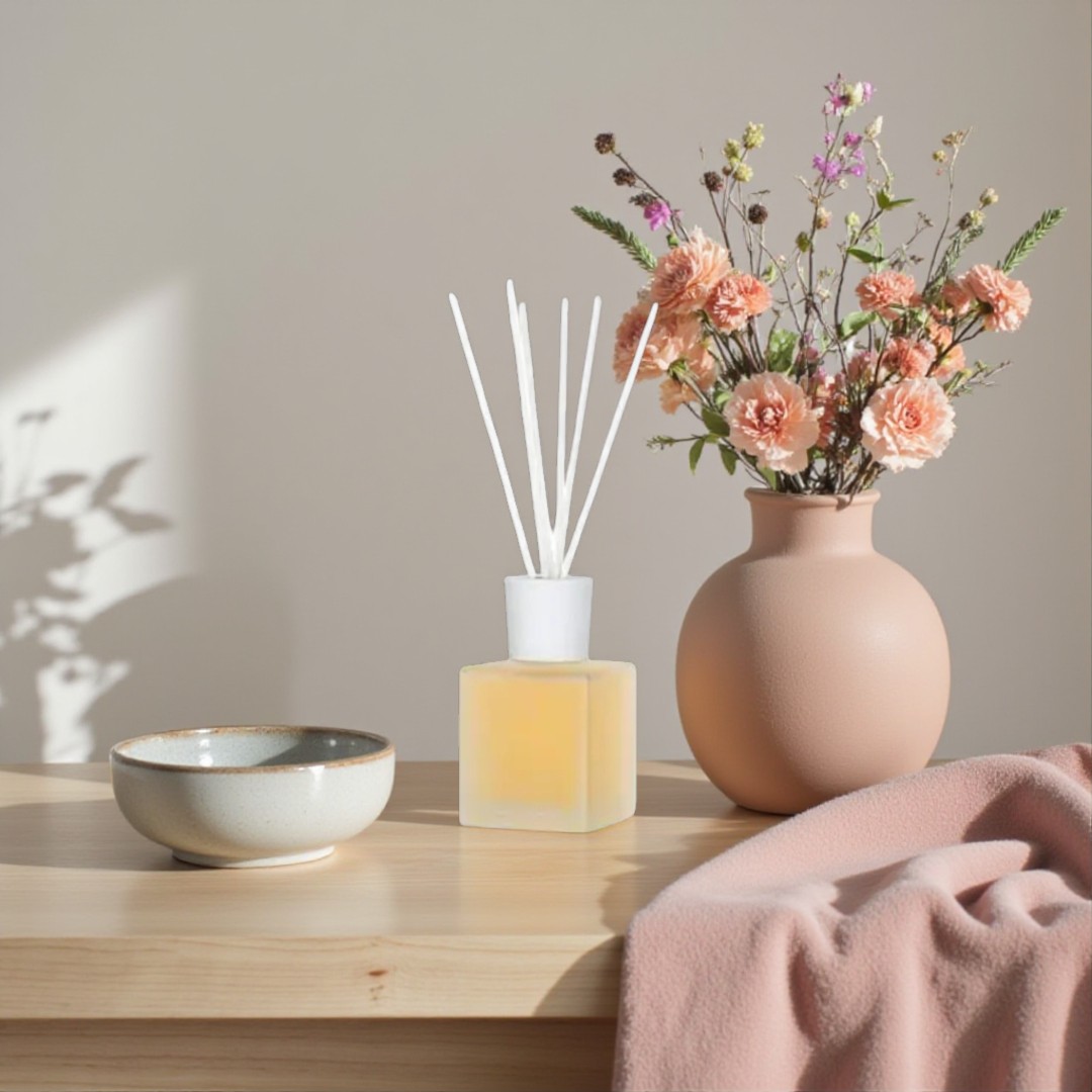 Geurstokjes Sinaasappel en Kaneel Een warme mix van Siciliaanse sinaasappel en kruidige kaneel, verrijkt met tijgerlelie en damastroos. Een unieke geur die telkens weer uitnodigt om opnieuw te ruiken.