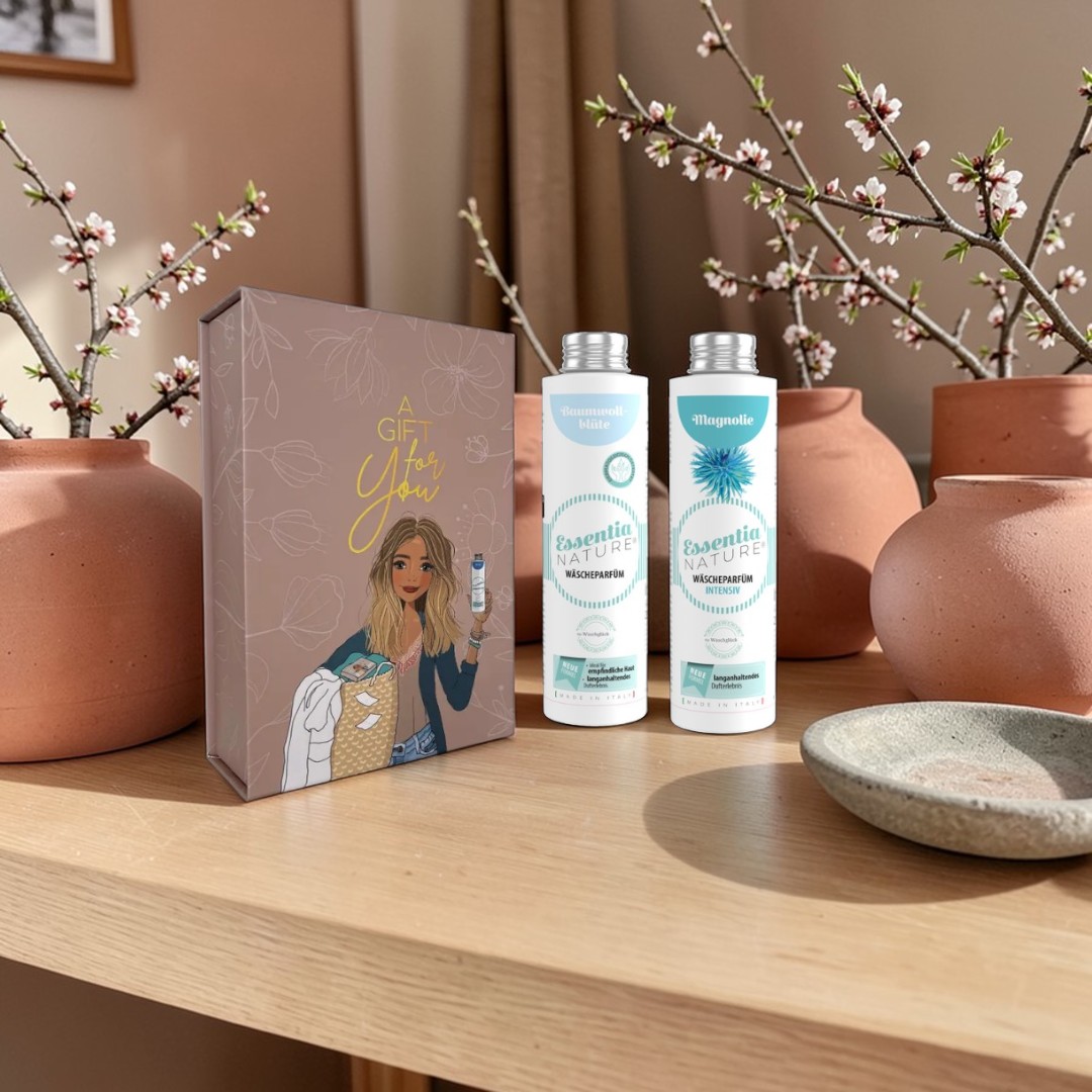 Geschenkbox „Mix & Match Classic“ mit zwei frei wählbaren Waschparfums (je 250 ml) in einer luxuriösen, wiederverwendbaren Box mit Magnetverschluss.